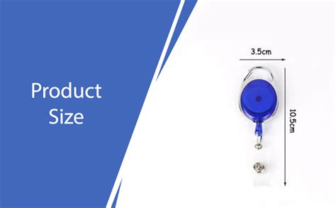 RangTeq I. D. Card Retractable Holder Oval Badge Yo Clip (Blue)-5 ...