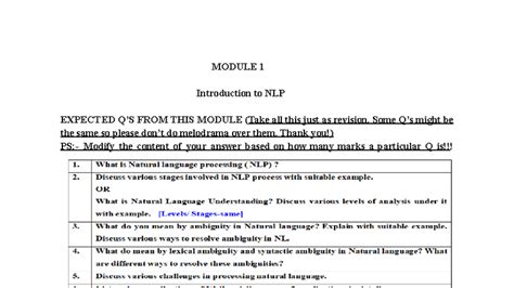 NLP ESE Notes: Module 1 - Introduction to Natural Language Processing ...