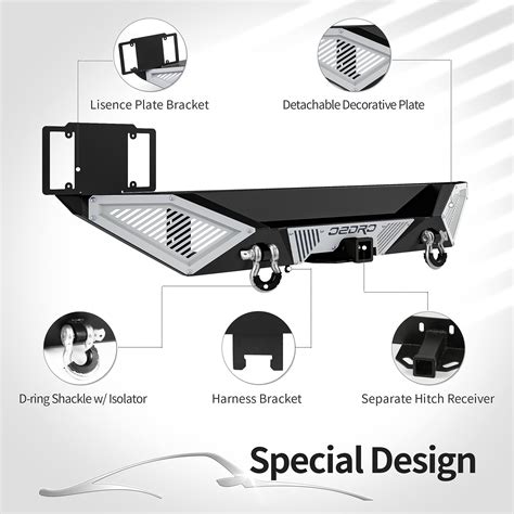 OEDRO Rear Bumper Combo Compatible with 2018-2022 Jeep Wrangler JL ...