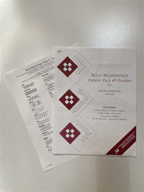 Bold Beginnings Pattern Pack #1 borders by Keryn Emmerson | The Log ...