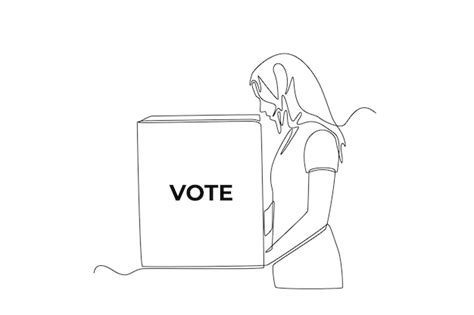 Voting Booth Line Drawing 的图像结果