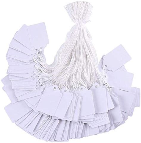 ScentRose White Strung Tags with String Attached – 150 Pcs Writable ...