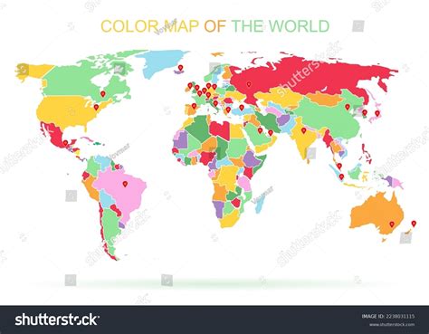 World Map with Colors 的图像结果