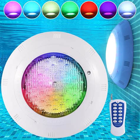 LED Pool Light with Remote Control for Inground Pools, DC12V 35W RGB ...