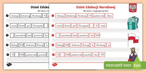 Dzień Edukacji Narodowej | Karta pracy (teacher made)
