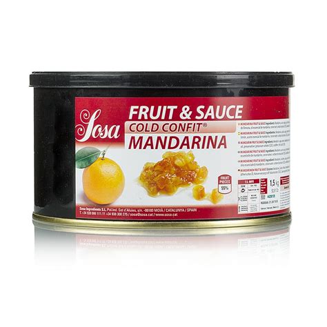 Sosa Cold Confit - Mandarina, fruta y salsa, con piel (37243), 1,5 ...
