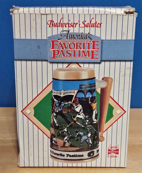 1990 Budweiser Salutes America's Favorite Pastime Stein | eBay
