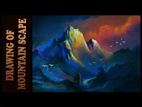 How to Draw Dramatic Mountain scenery Landscape Drawing Video Lecture ...