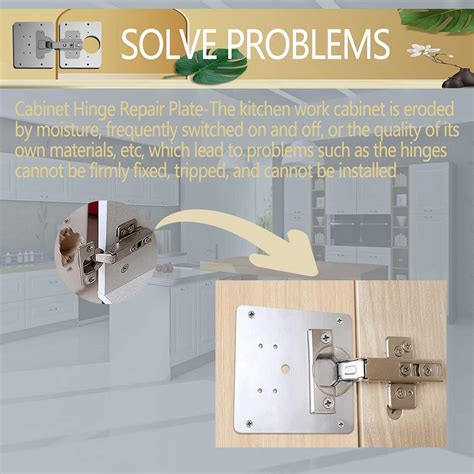Buy Hinge Repair Plate Kit,Cabinet Hinge Side Repair Plate with Hole ...