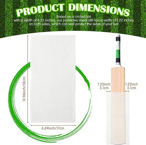 Buy 4 Pcs Cricket Bat Anti Scuff Sheet Cricket Bat Protection Sheet Bat ...