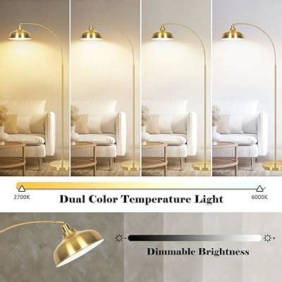 Brilvibera Gold Floor Lamps for Living Room- Arc Floor Lamps India | Ubuy