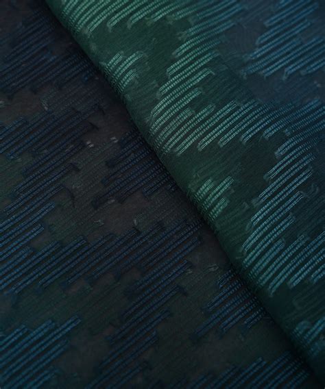 Buy Spray Print Georgette with Zig Zag Lining-Blue Online at Wholesale ...