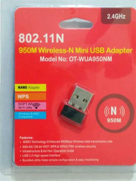 TECHSOFT 950M Wireless N Mini USB Adapter USB Adapter - TECHSOFT ...