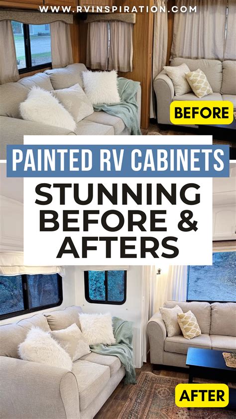 Painted RV Cabinets Stunning Before & Afters | How to redo old rv, Rv ...