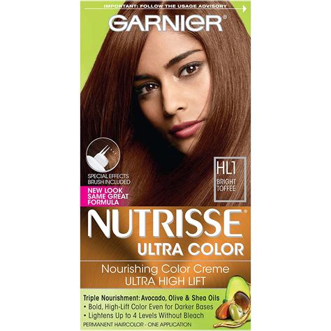 Garnier Nutrisse Ultra Color Nourishing Permanent Hair Color Cream, HL1 ...