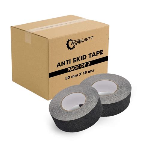 Robustt Anti Skid/AntiSlip"18mtr(guaranteed) X50mm" (Pack of 2) Black ...