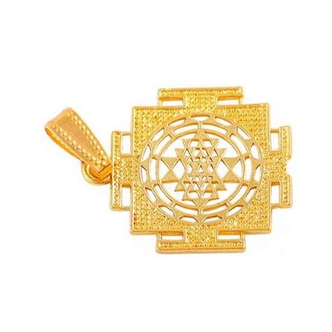 Religious Pendants - Brass Golden Sri Yantra Pendant Manufacturer from ...