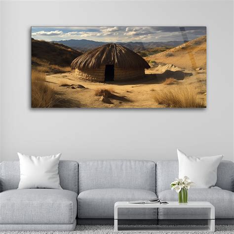 African Horizon: AI-Generated Hut on Arid Mountain – thedecorark
