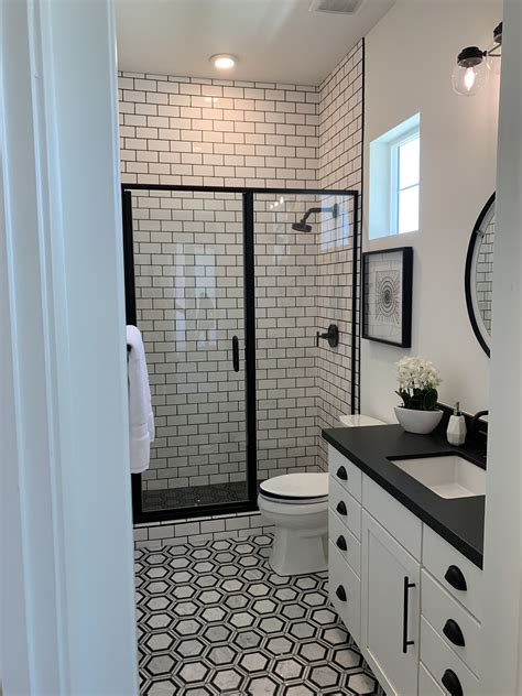 Black and White Tile Bathroom Remodel
