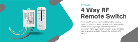 BytBots Digital Switch 4-Way ON/Off 220V-240V Light Digital RF Remote ...