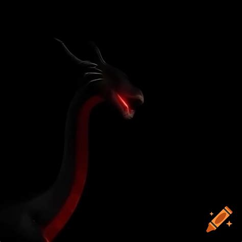 Black and red dragon against a night sky background on Craiyon