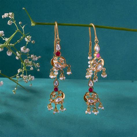 92.5 Sterling Silver Double swan Sui Dhaga Earrings – Unniyarcha