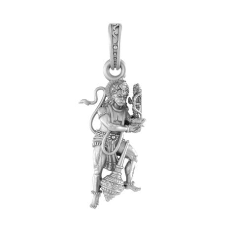 Hanuman in Graceful Posture Spiritual Locket Collection92.5% Pure God ...