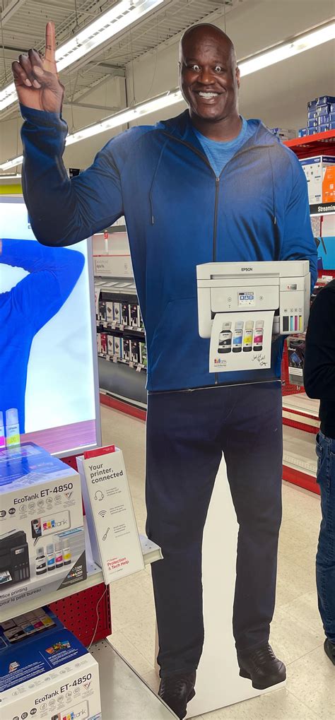 Found a life-sized Shaquille O’Neal cut out at Staples today. 👀 mission ...