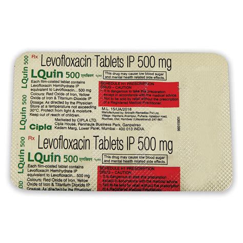 Lquin 500 mg Tablet | Uses, Side Effects, Price | Apollo Pharmacy