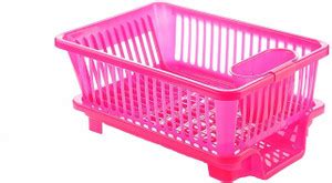 Quickmart Dish Drainer Kitchen Rack Plastic 3 in 1 Large Sink Set Dish ...