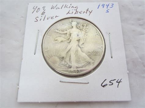 1943 S Walking Liberty Silver Fifty Cent piece