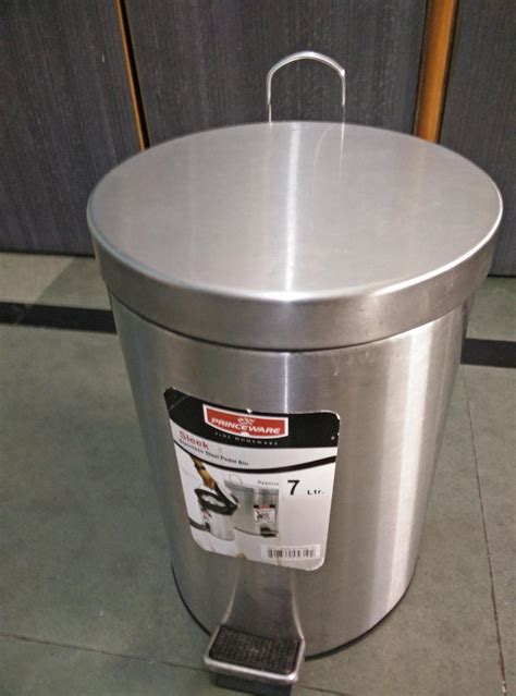 Princeware 4561 S.S Sleek Pedal Bin (7 litres) : Amazon.in: Industrial ...