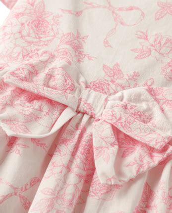 Girls Short Flutter Sleeve Floral Ruffle Tiered Dress - Blushing Blooms ...