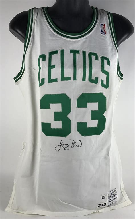 Lot Detail - 1987-88 Larry Bird Boston Celtics Game Worn & Signed Home ...