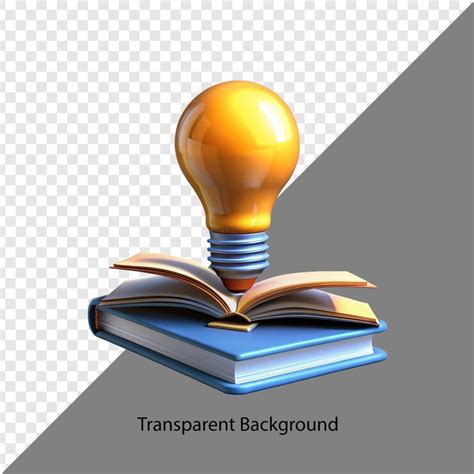 3d style bulb isolated on transparent background | Premium AI-generated PSD