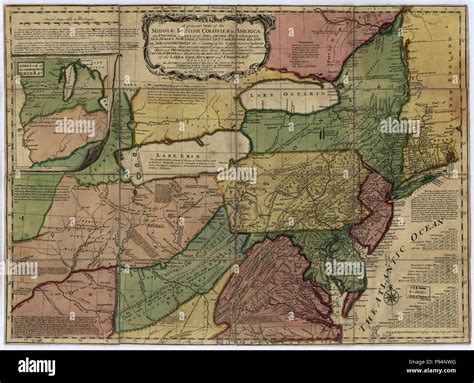 Middle colonies map hi-res stock photography and images - Alamy
