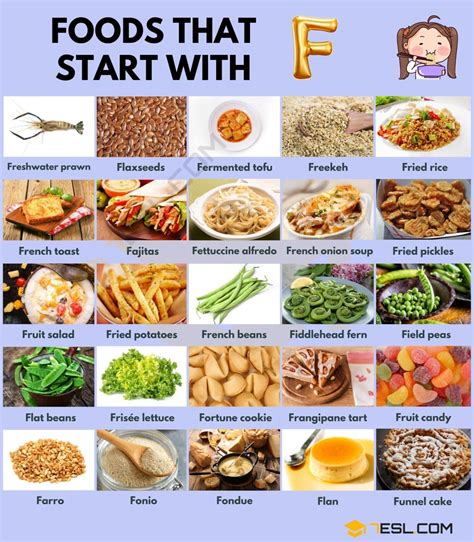 100+ Common Foods that Start with F in English • 7ESL