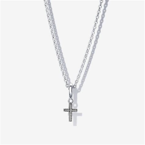 Sparkling Cross Pendant Necklace Set | Pandora US