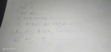 write an arithmetic sequence with first term 8 and common difference-6 ...