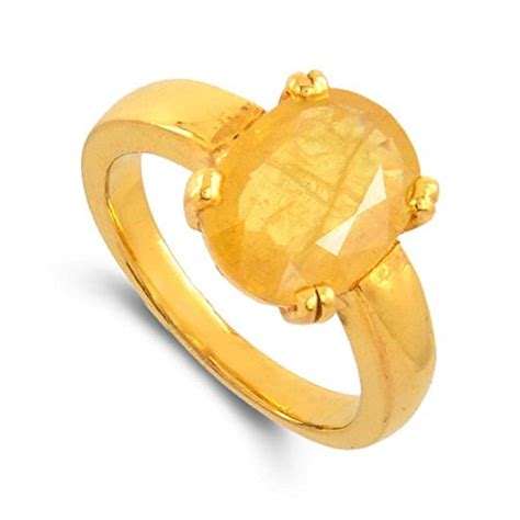 Buy Fedput 8.25 Ratti Precious Pukhraj Gemstone Ring for Financial ...