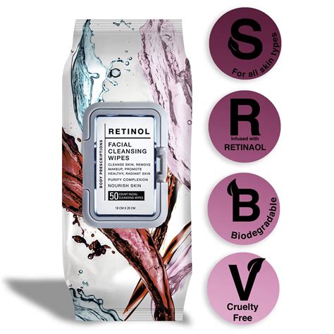 Buy Face Wipes, Retinol Facial Cleansing and Gentle Make up Remover ...