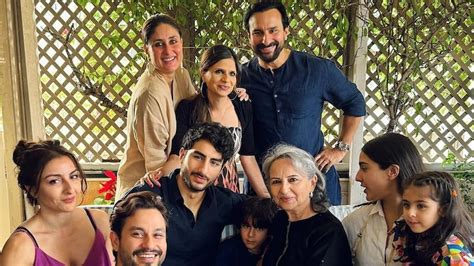Pics: Sharmila Tagore celebrates 79th birthday with Saif Ali Khan ...