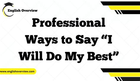 20 Professional Ways to Say “I Will Do My Best”
