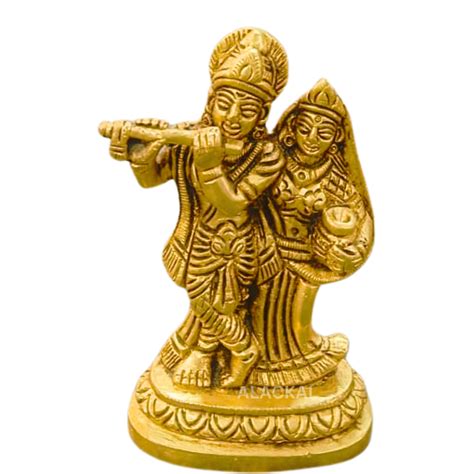 BRASS SMALL RADHA KRISHNA IDOL FOR PUJA ROOM | WEDDING RETURN GIFT ...