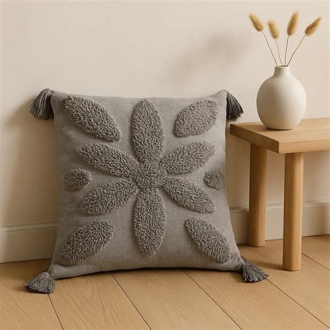 Cotton Tufted Cushion Cover, 40cm X 40cm (16" X 16") – Export House