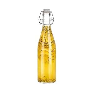 OLWICK® Classic Swing Top Glass Bottles with Lids, 500 ML Clear Glass ...