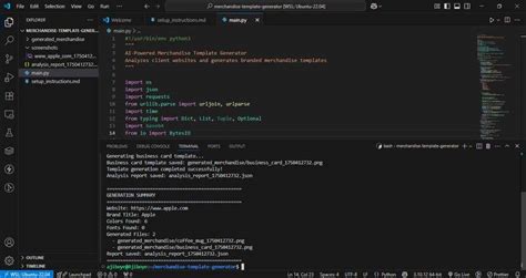 AI-Powered Merchandise Template Generator | Freelancer