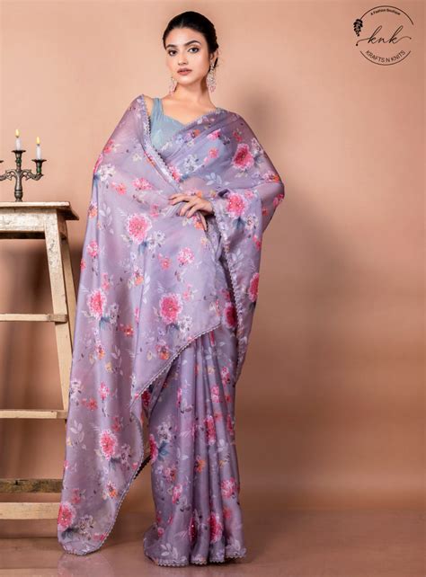 Anvi-Digitally-Printed-Organza-Saree – Krafts & Knits