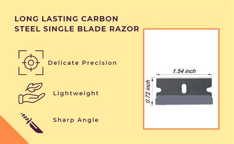 Vadda Bai 25 Pieces Single Edge Steel Scraper Blades for Remove Decals ...