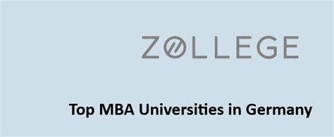 Check Top MBA Universities in Germany